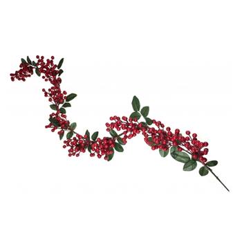 Girlanda jeřabina umělá červeno-zelená 150cm