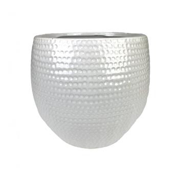 Obal kulatý keramický s důlky bílý 20cm