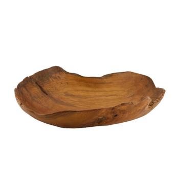 Miska teaková atypická voskovaná 37cm