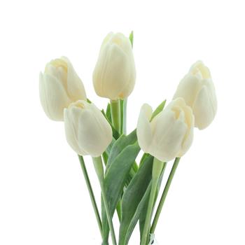 Tulipán řezaný umělý béžový 40cm