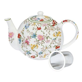 Konvice čajová porcelánová se sítkem GARDEN DREAMS 1 litr