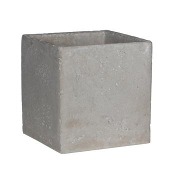 Obal hranatý cementový JIMMY šedý 13cm