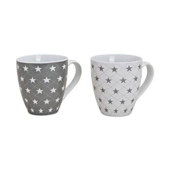 Vánoční porcelánový hrnek s hvězdami, mix provedení, 450 ml