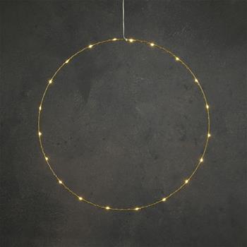 Kruh svítící 20LED, na baterie, zlatý, 50cm