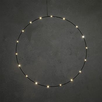 Kruh svítící 20LED, na baterie, černý 50cm