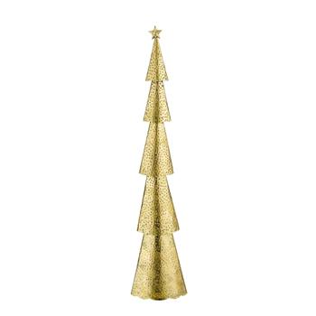 Strom tepaný kov zlatý 89,5cm