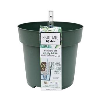 Květináč pro hydroponii s hladinoměrem zelený 27cm