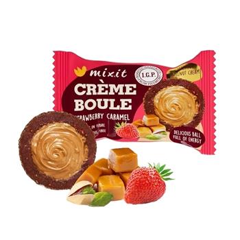 Mixit Koláček datlový CRÉME BOULE Strawberry Caramel 30g