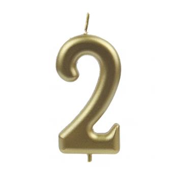 Dortová svíčka zlaté číslo 2