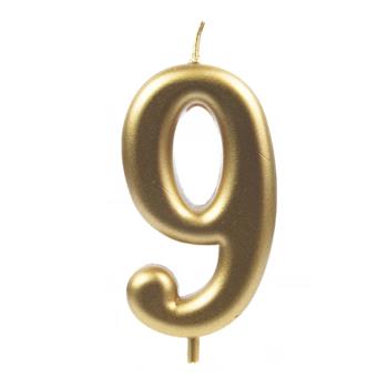 Dortová svíčka zlaté číslo 9
