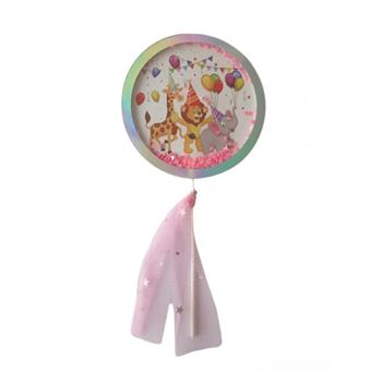 Zápich na dort zvířata s konfetami 21cm