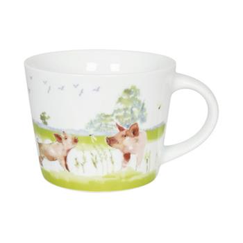 Hrnek porcelánový farmářský s prasaty 420ml