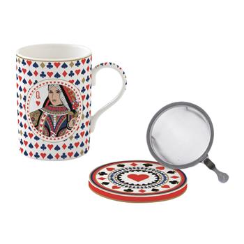 Hrnek porcelánový se sítkem a víčkem CASINO ROYALE 350ml