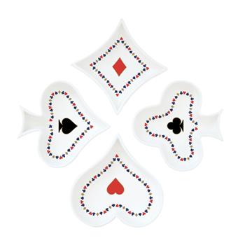 Mističky na předkrmy porcelánové CASINO ROYALE sada 4ks