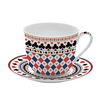 Šálek a podšálek porcelánový CASINO ROYALE 400ml