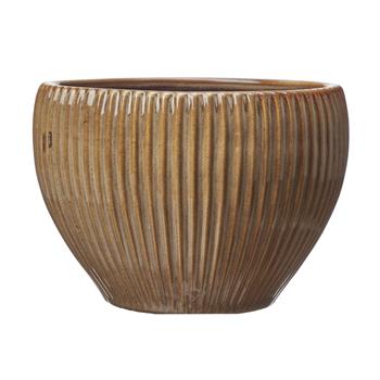 Obal kulatý porcelánový EDLA sv.hnědý 21cm