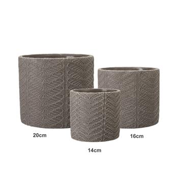 Obal válcový betonový ZOEY taupe 16cm