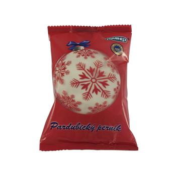 Perník vánoční ozdoba s rybízovou náplní v bílé polevě 80g