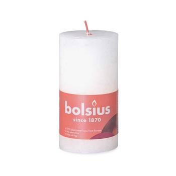 Svíčka válcová Bolsius RUSTIC SHINE bílá 13cm