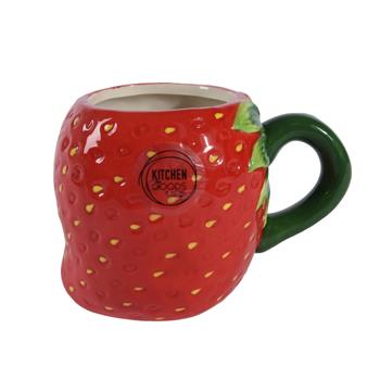 Hrnek jahoda KITCHEN GOODS z dolomitu červený 14cm