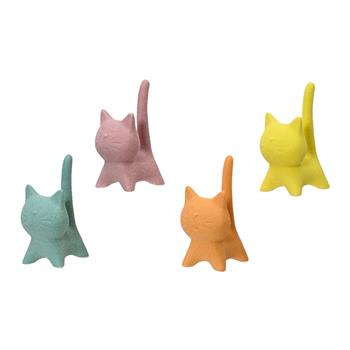 Kočka porcelánová barevný mix 9cm