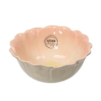 Miska kulatá ve tvaru květu KITCHEN GOODS z dolomitu sv.růžová 13cm
