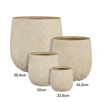 Květináč kulatý FALUN magnesium taupe 23,5cm