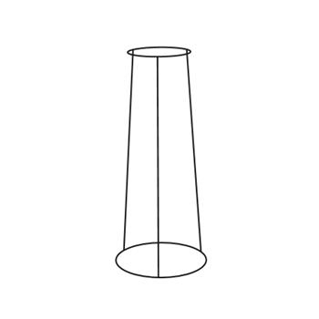 Stojan na květiny kulatý ALBIN kovový černý 70cm