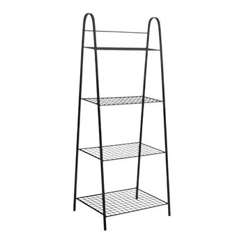 Regál MORIC 4 patra kovový černý 150cm