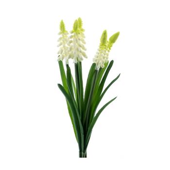 Modřenec umělý ve svazku krémový 5 květů 27cm