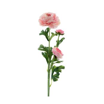 Pryskyřník NEW ORLEANS řezaný umělý se 3 květy sv.růžový 64cm