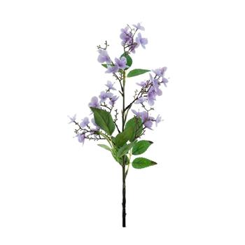 Větev divoká růže umělá purpurová 52cm