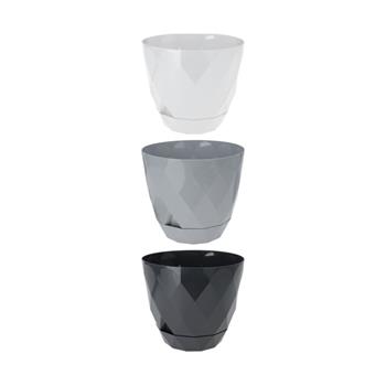 Květináč plastový s podmiskou DIAMOND mix 1,3 litru
