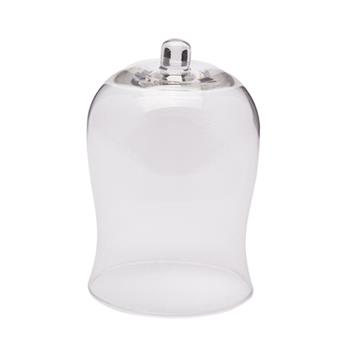 Poklop na svíčku/nástavec ke svícnu skleněný čirý 18cm