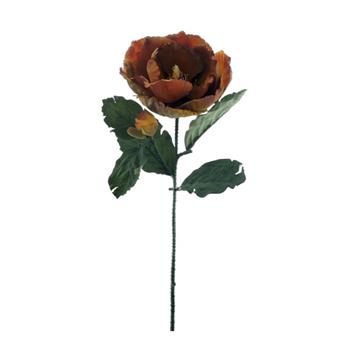 Magnolie ECO řezaná umělá žluto-oranžová 68cm