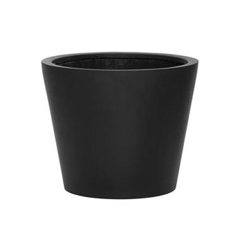 Květináč kulatý BUCKET S fiberstone černý 50cm