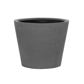 Květináč kulatý BUCKET S fiberstone šedý 50cm
