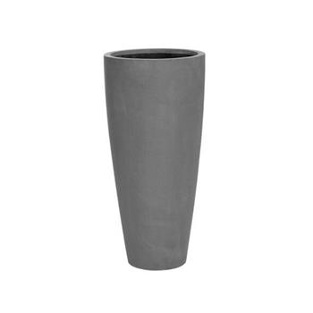 Květináč kulatý vysoký DAX L fiberstone šedý 80x37cm