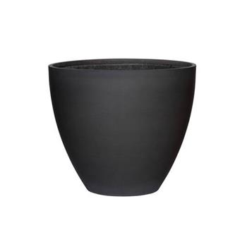 Květináč kulatý JESSLYN XS fiberstone černý 42cm