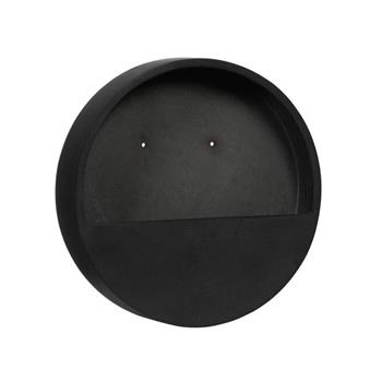 Květináč na zeď kruhový WALLY S fiberstone černý 40cm