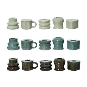 Svícen porcelánový na 1 svíčku mix 5cm