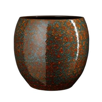Obal kulatý keramický FABIAN modro-hnědý 34cm