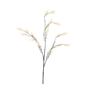 Větev s poupaty umělá krémová 128cm