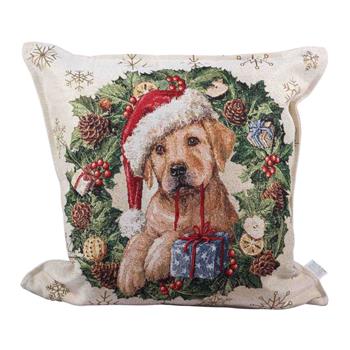 Polštář DC DOG GIFT se psem v čepici 40x40cm