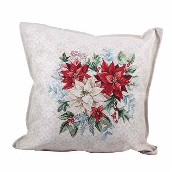 Polštář DC GLOS s poinsetií 40x40cm