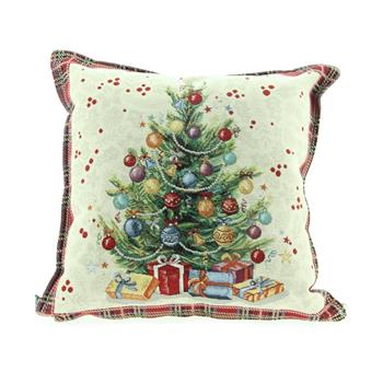 Polštář DC PACCHETTI LUREX s vánočním stromkem a dárky 40x40cm
