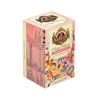 Čaj Basilur Fruity Fussions Peach & Apricot bez ibišku 20x1,8g