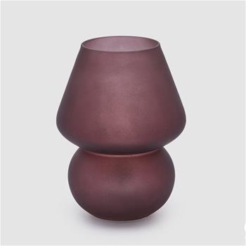 Stolní venkovní lampa AURA a USB skleněná mauve 20cm