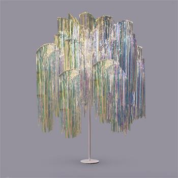 Strom svítící venkovní s 2160microLED, t.bílá duhový 3x1,6m