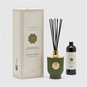 Difuzér keramický se skleněným víčkem a stébly LUXURY Lavender Thyme 500ml